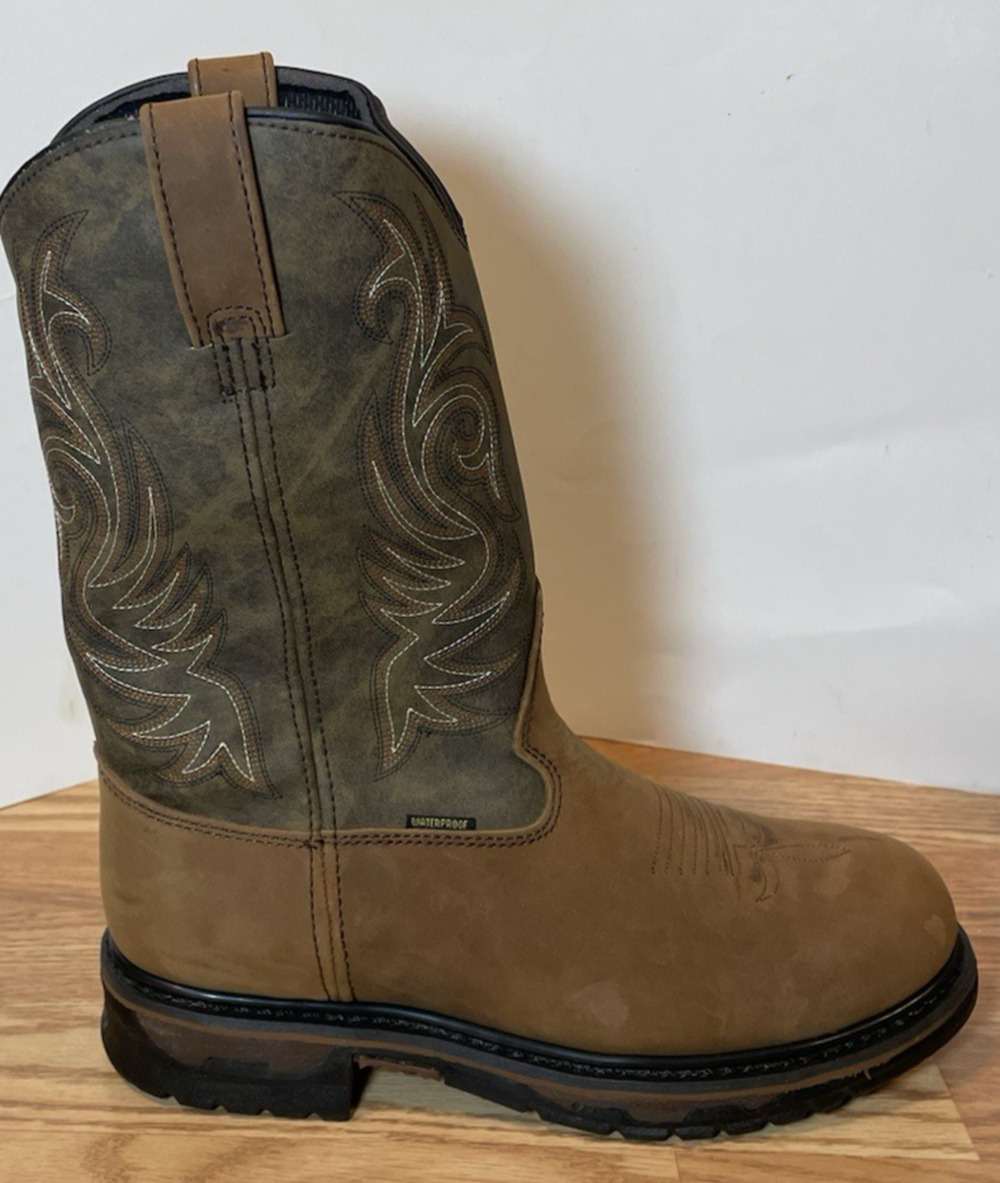 Men's Laredo Tan Cheyenne Western Cowboy Boots Size 10D Waterproof New